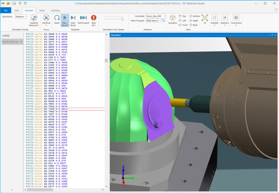 G Code Simulator G Code Simulation Software NC Reflection Studio