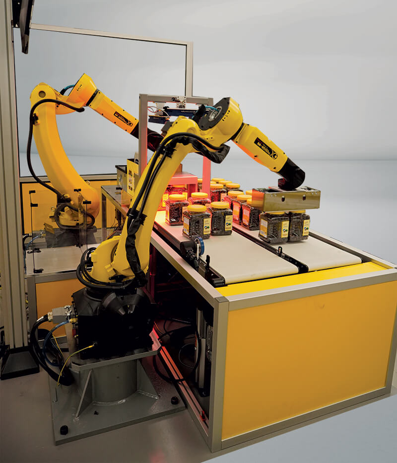 Material store handling robots